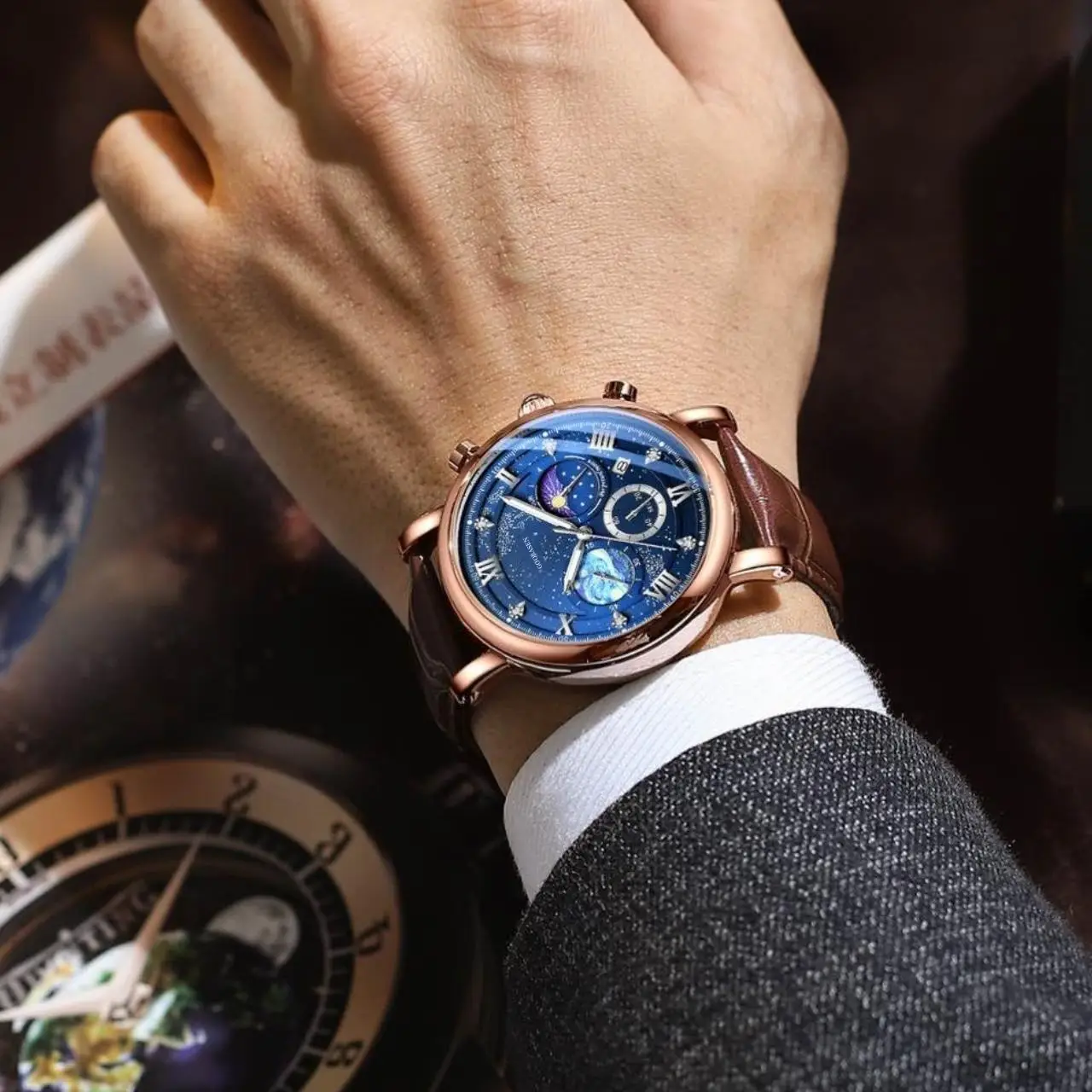Men's Waterproof Luminous Multifunctional Watch with Calendar — feature 11