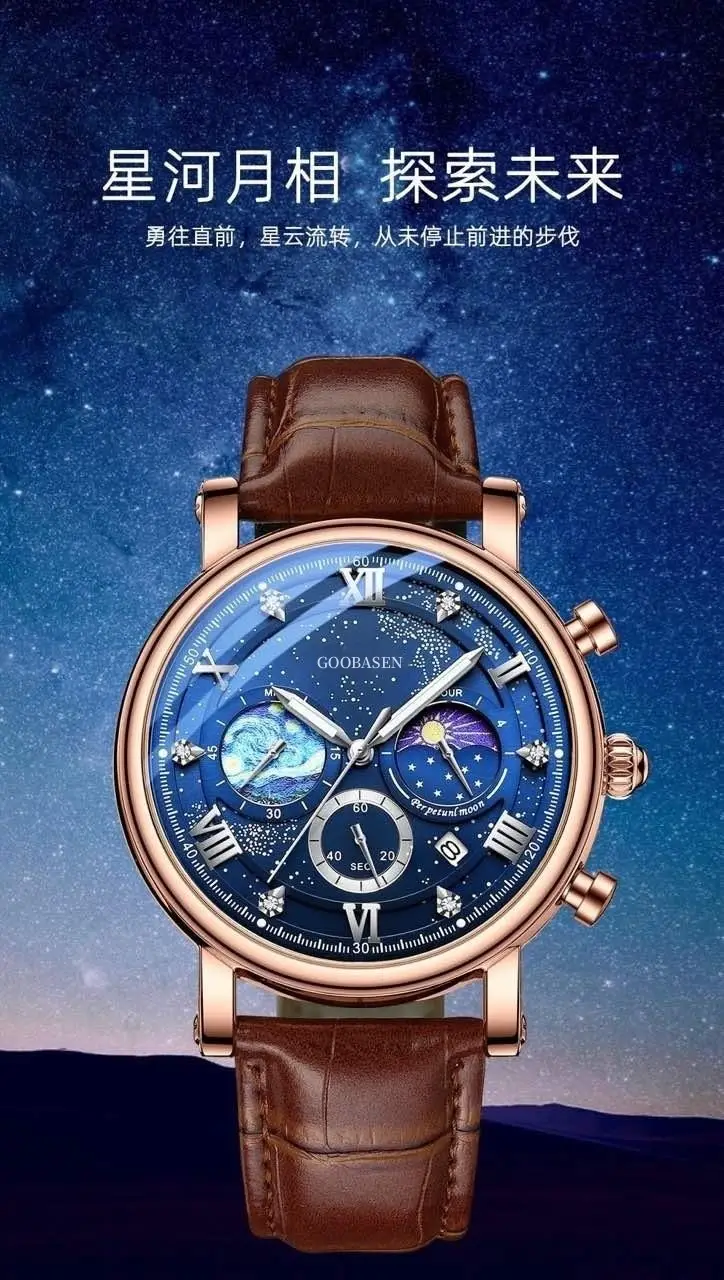 Men's Waterproof Luminous Multifunctional Watch with Calendar — feature 2