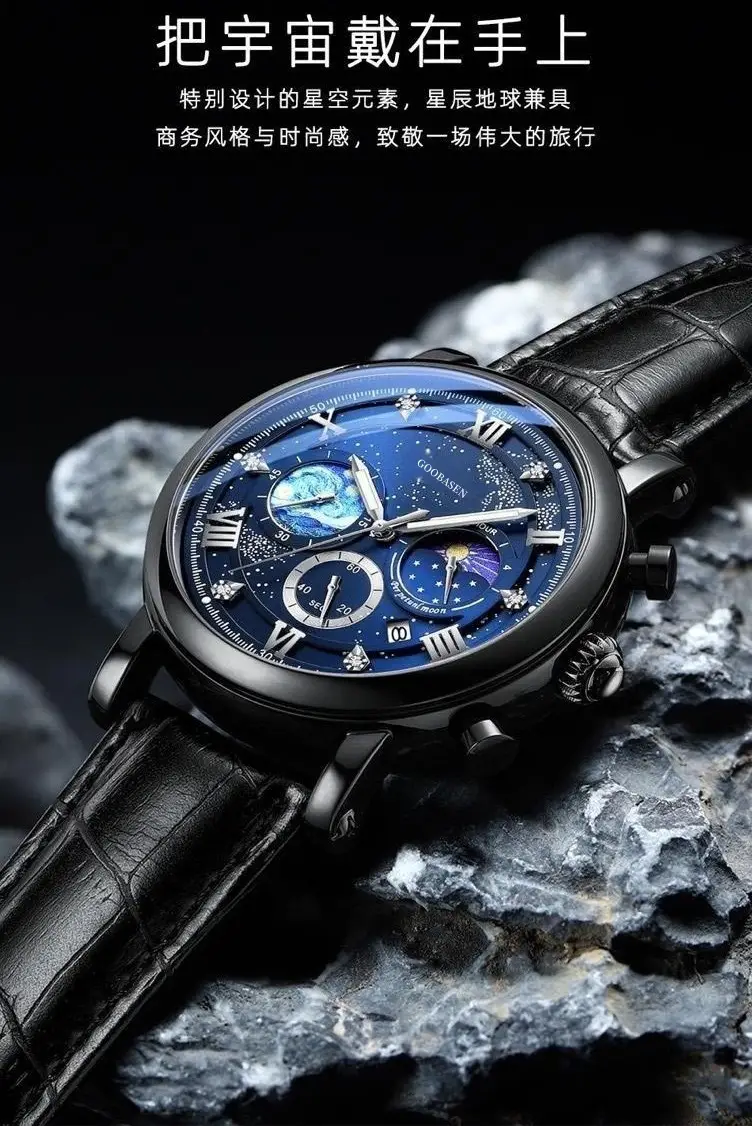 Men's Waterproof Luminous Multifunctional Watch with Calendar — feature 6