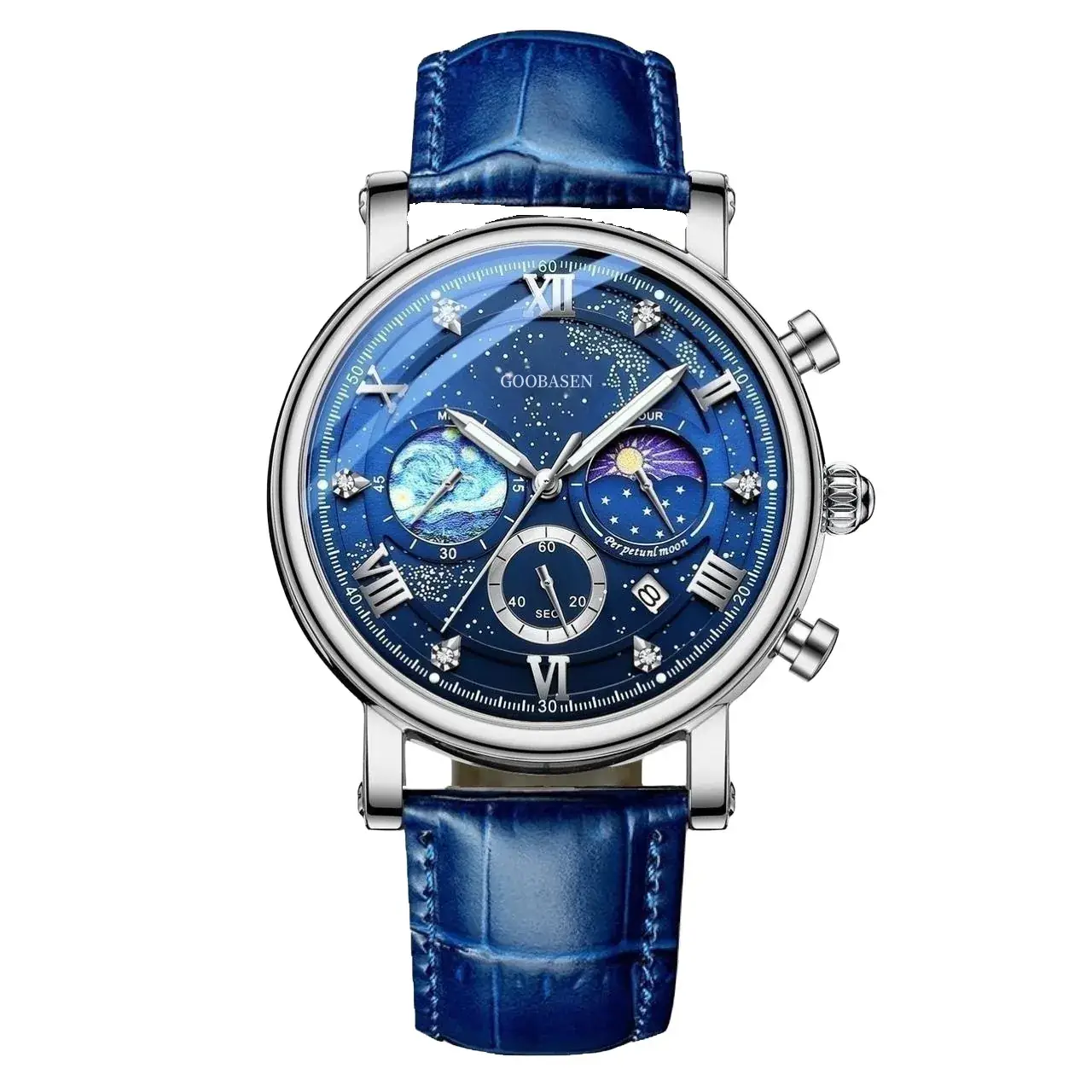 Men's Waterproof Luminous Multifunctional Watch with Calendar - Image 2