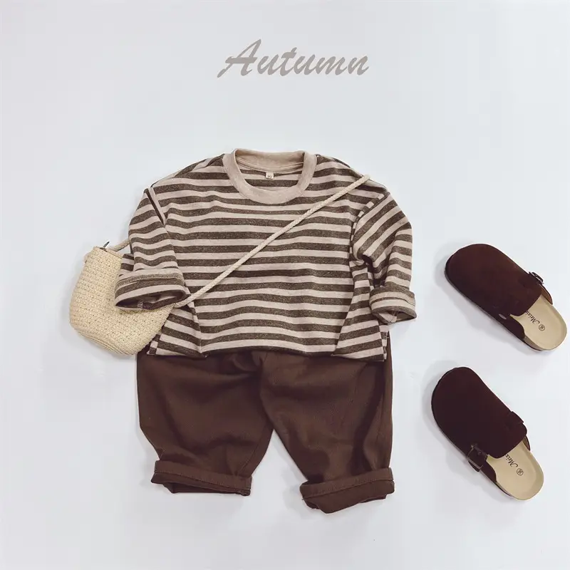 2026 Kids Striped T-Shirts Spring Long Sleeve Loose Fit - Image 6