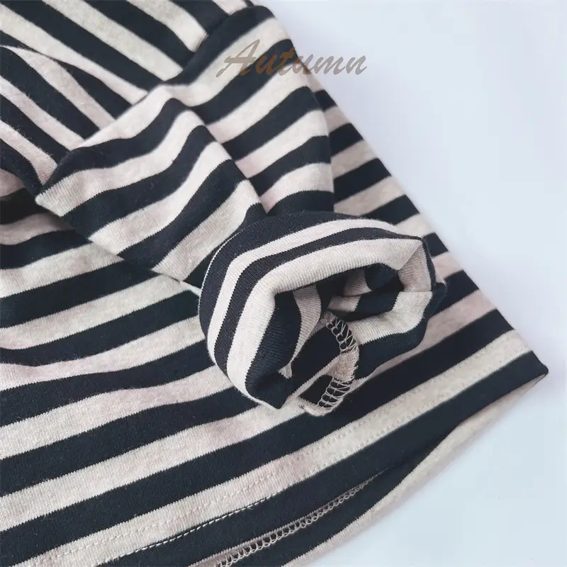 2026 Kids Striped T-Shirts Spring Long Sleeve Loose Fit — feature 11