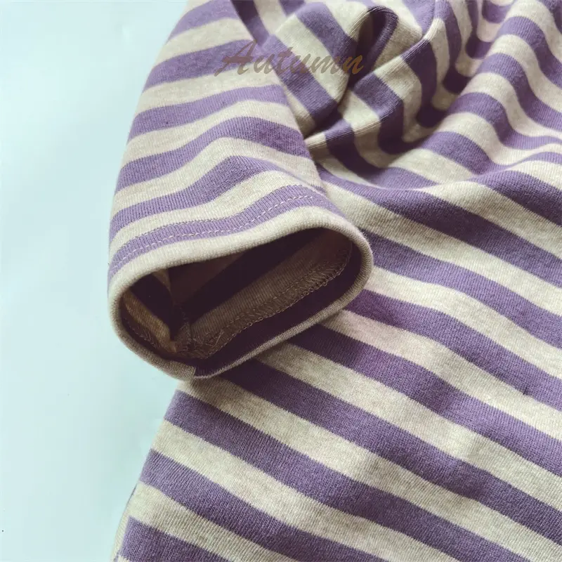 2026 Kids Striped T-Shirts Spring Long Sleeve Loose Fit — feature 13