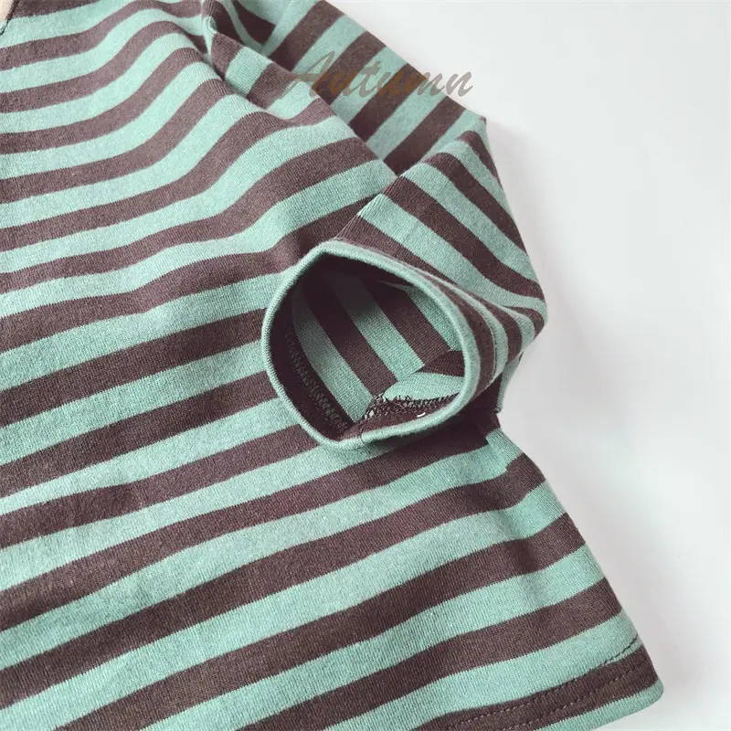 2026 Kids Striped T-Shirts Spring Long Sleeve Loose Fit — feature 14