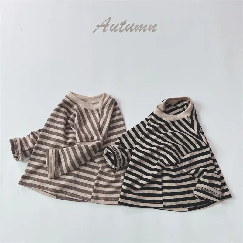 2026 Kids Striped T-Shirts Spring Long Sleeve Loose Fit — feature 18