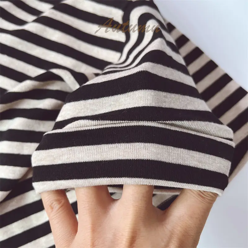 2026 Kids Striped T-Shirts Spring Long Sleeve Loose Fit — feature 5