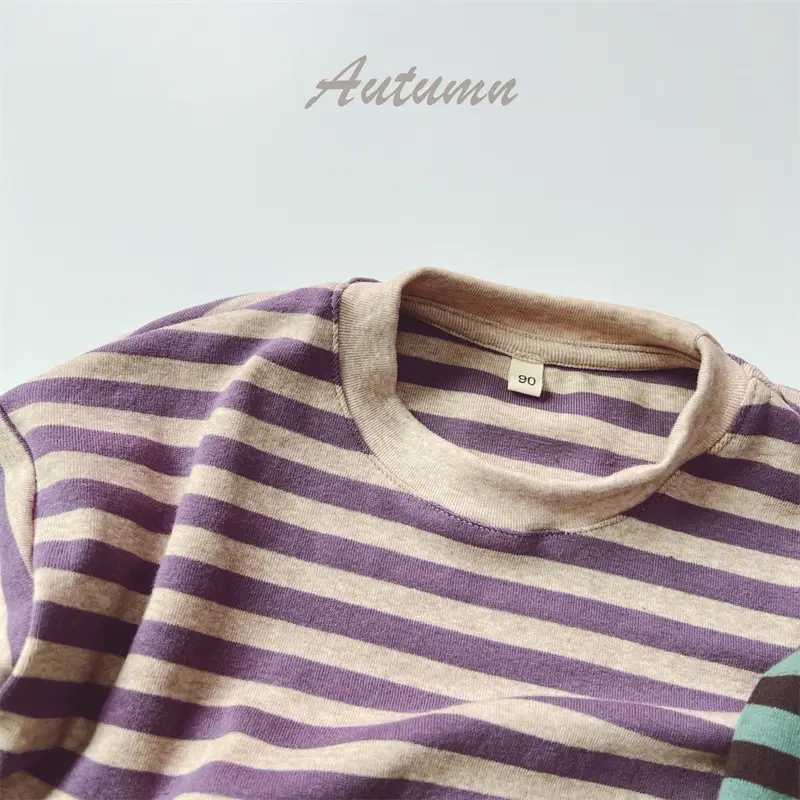 2026 Kids Striped T-Shirts Spring Long Sleeve Loose Fit - Image 3