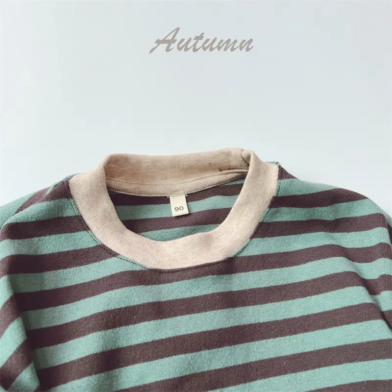 2026 Kids Striped T-Shirts Spring Long Sleeve Loose Fit - Image 4
