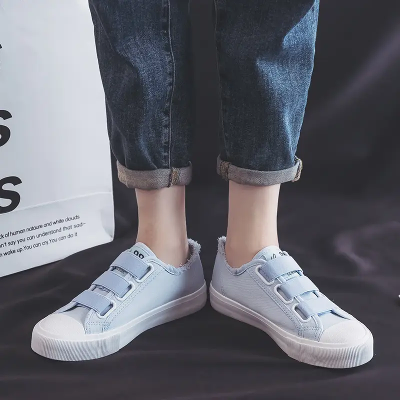 2024 Spring and Autumn New elastic band canvas shoes women's all-match casual student board shoes slip-on breathable lazy shoes — feature 16