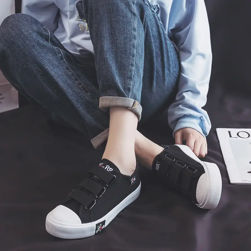 2024 Spring and Autumn New elastic band canvas shoes women's all-match casual student board shoes slip-on breathable lazy shoes — feature 20