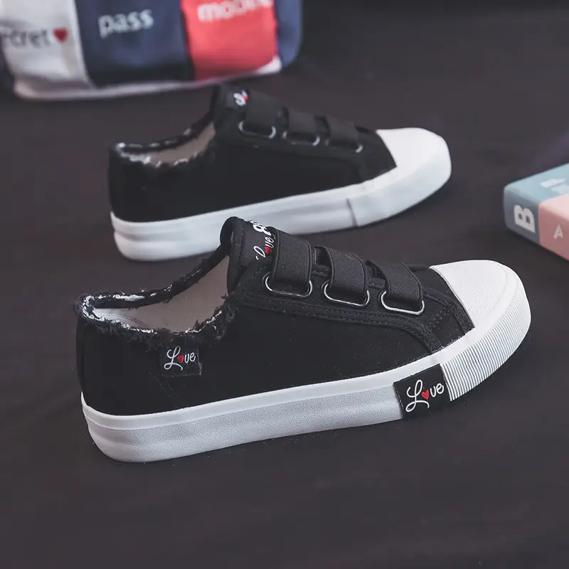 2024 Spring and Autumn New elastic band canvas shoes women's all-match casual student board shoes slip-on breathable lazy shoes — feature 8