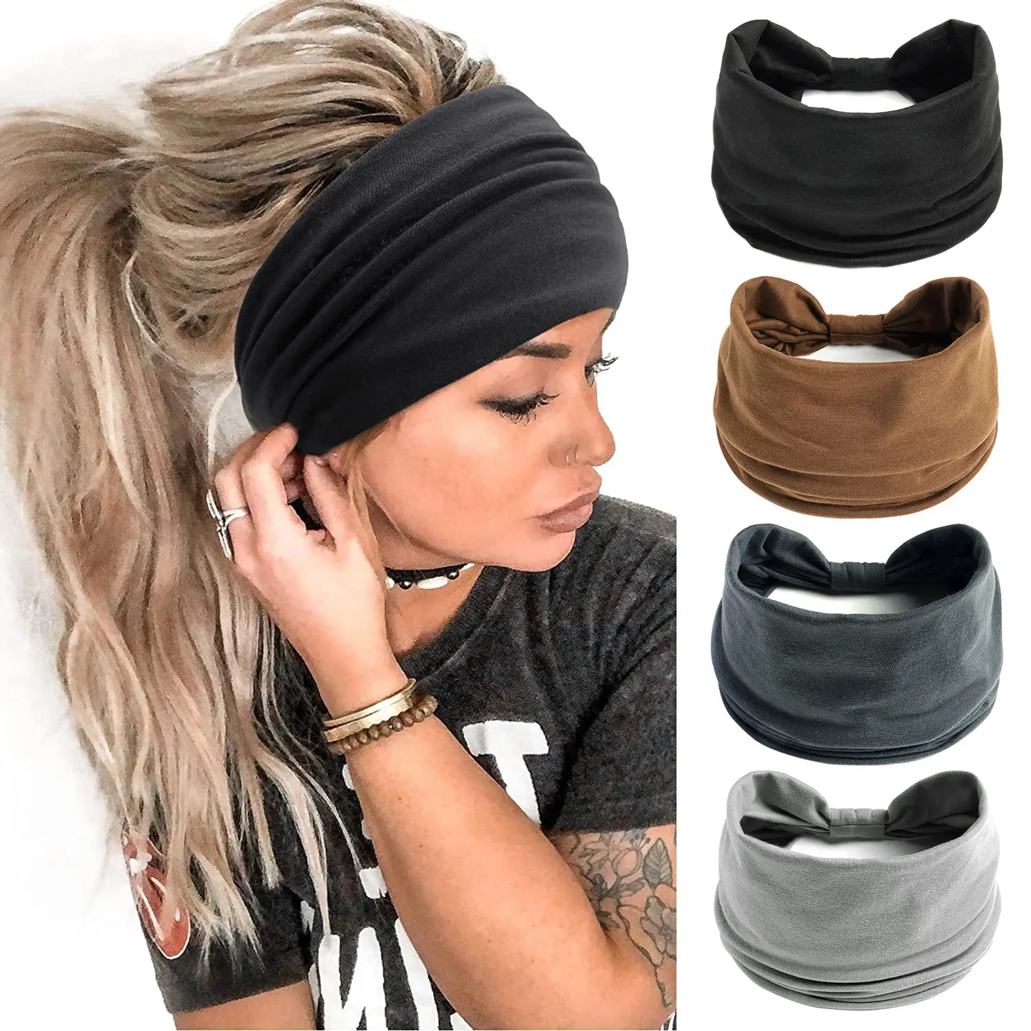 Green Elastic Macaron Headband for Women - Image 50