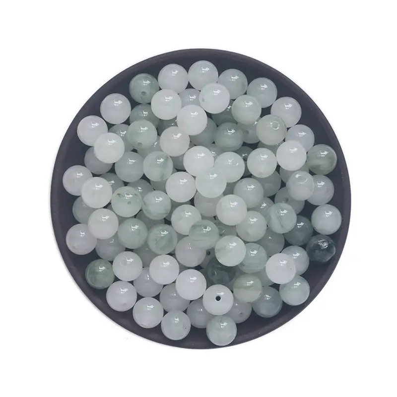 Tianshan Green Loose Jade Beads for DIY Jewelry - Image 5