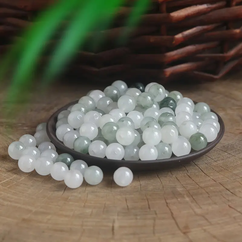 Tianshan Green Loose Jade Beads for DIY Jewelry — feature 3