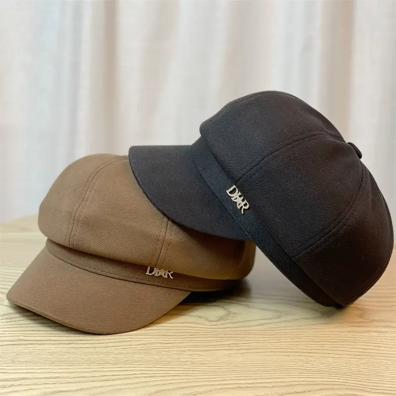Korean Style Black Cap for Women Autumn Winter - Image 5