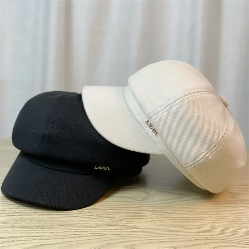 Korean Style Black Cap for Women Autumn Winter - Image 6