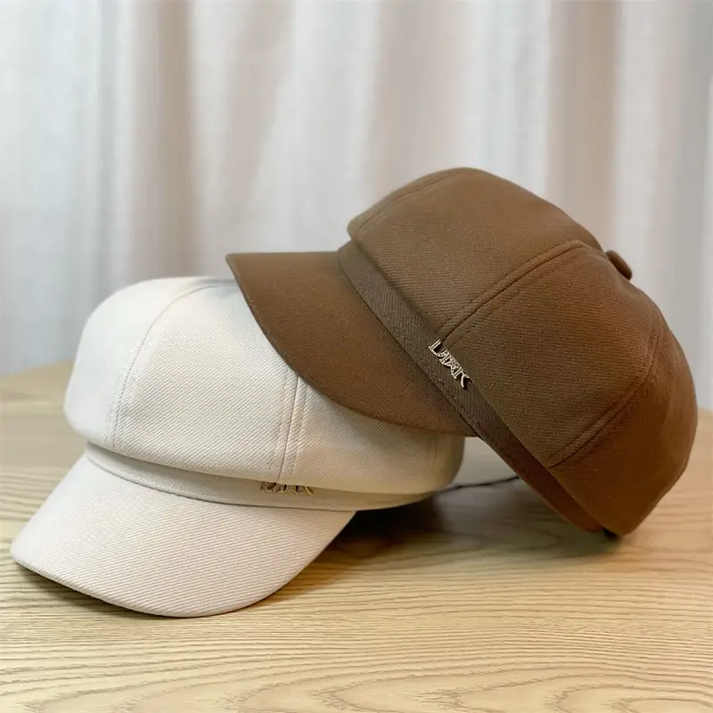 Korean Style Black Cap for Women Autumn Winter - Image 7