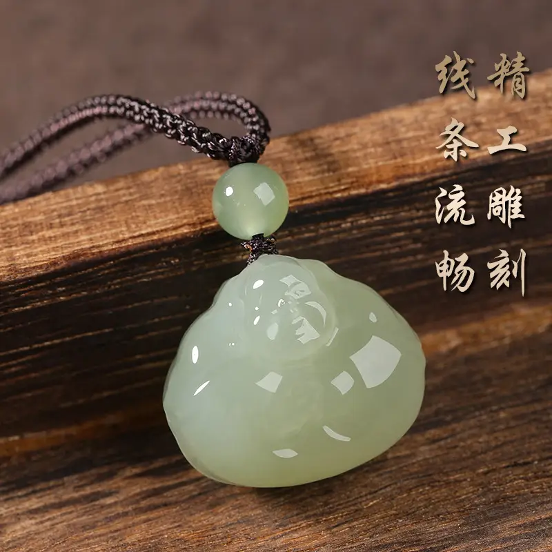 Afghan Jade Buddha Necklace Sunny Water Light - Image 3