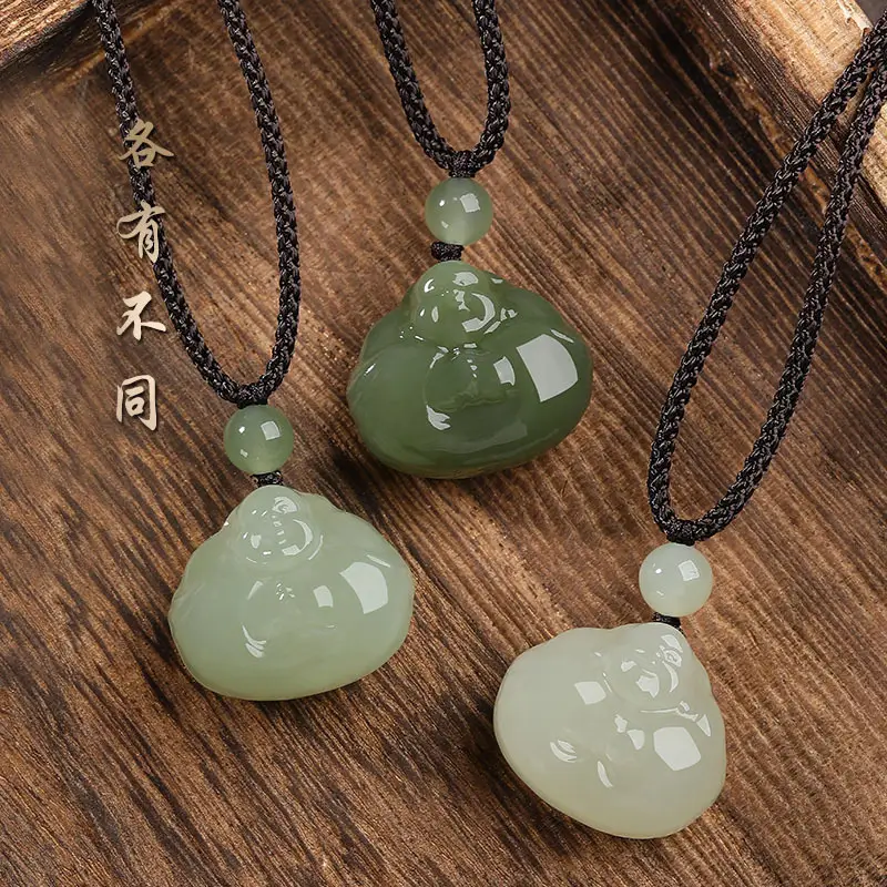 Afghan Jade Buddha Necklace Sunny Water Light - Image 4