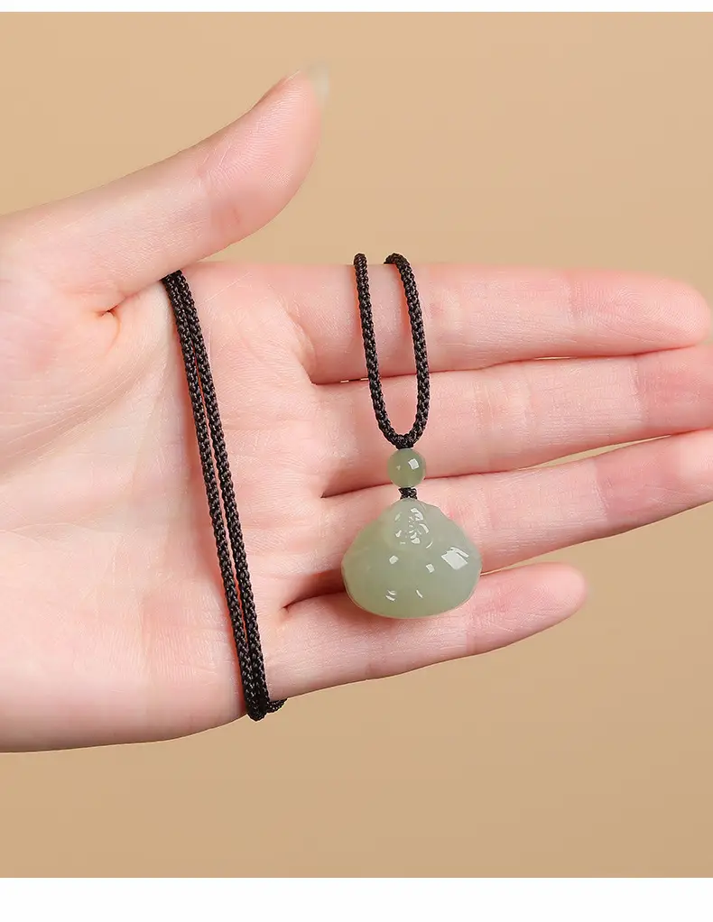 Afghan Jade Buddha Necklace Sunny Water Light — feature 6