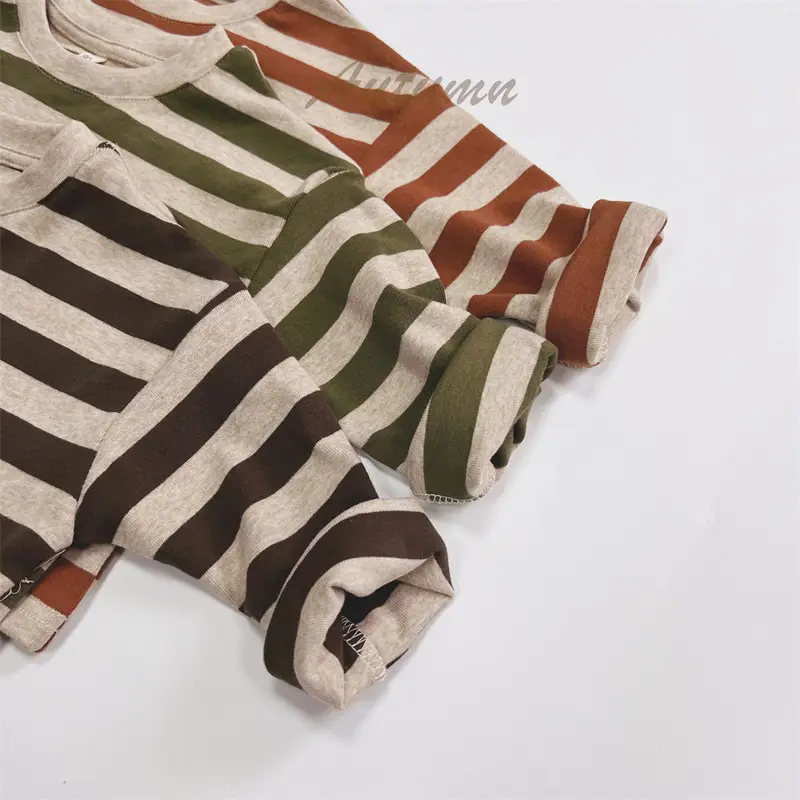 2025 Kids Striped Long Sleeve T-Shirt Autumn Base Boys Korean Style Loose Top - Image 6