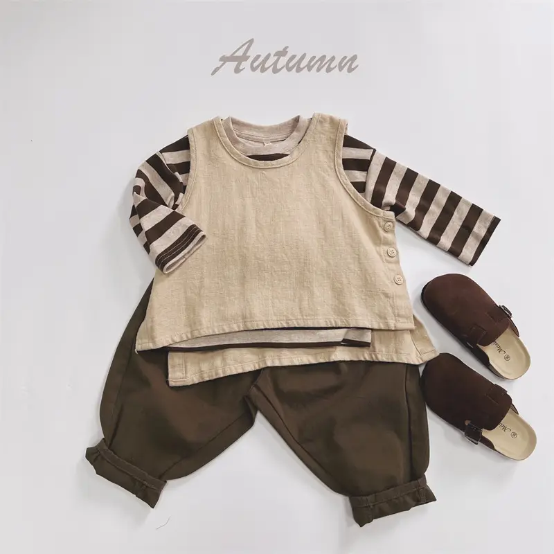 2025 Kids Striped Long Sleeve T-Shirt Autumn Base Boys Korean Style Loose Top — feature 11