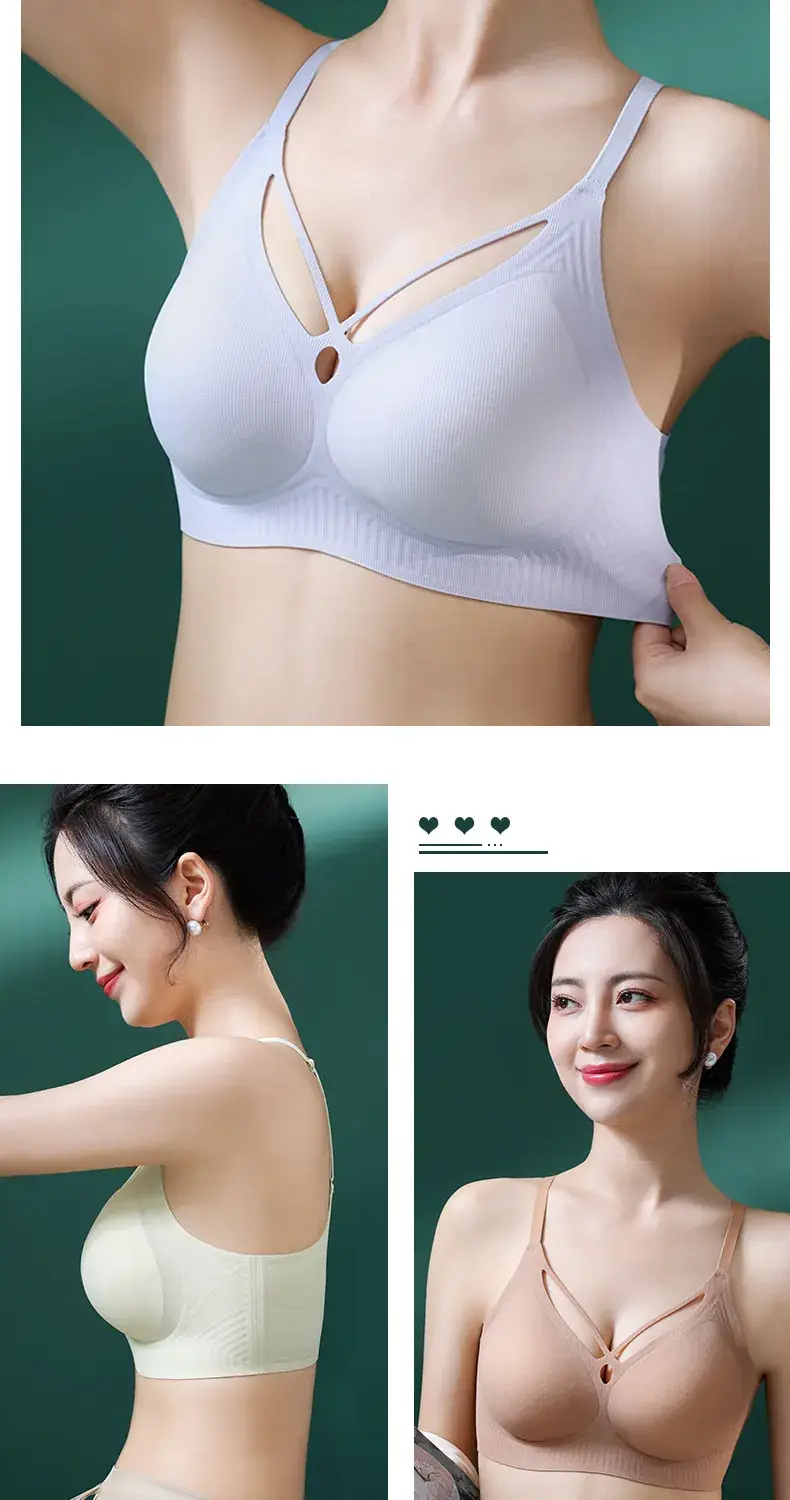 Wire-Free Cross-Over Sports Bra for Women, Seamless, Push-Up, Gathers Side Breasts, Prevents Sagging, Full Cup, Breathable — feature 19