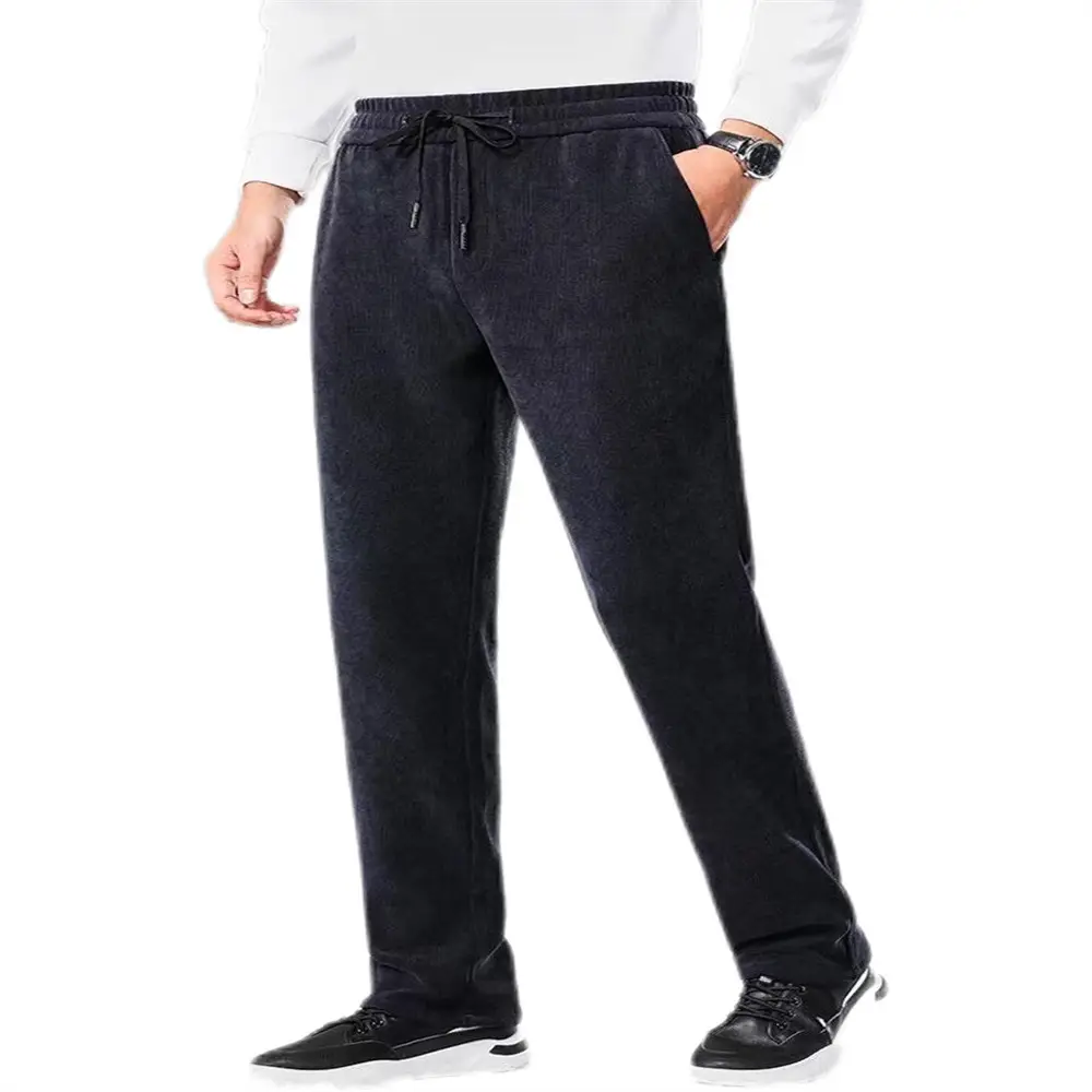 2023 Men's Corduroy Pants Black Straight Loose All Season - Image 26