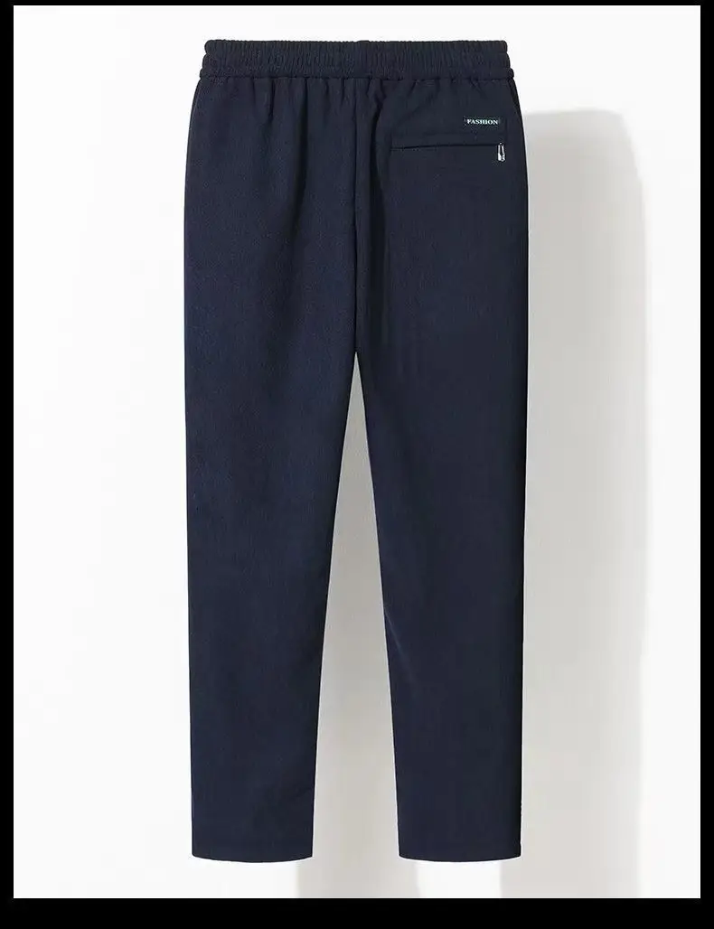 2023 Men's Corduroy Pants Black Straight Loose All Season — feature 17