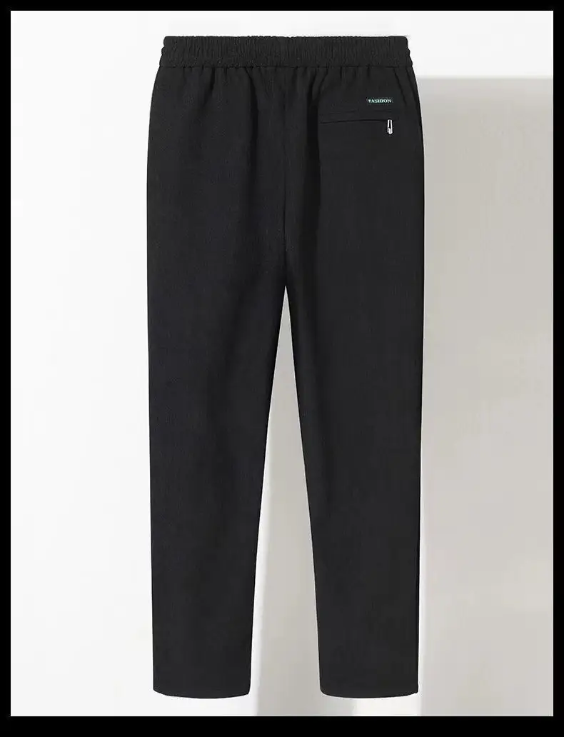 2023 Men's Corduroy Pants Black Straight Loose All Season — feature 18