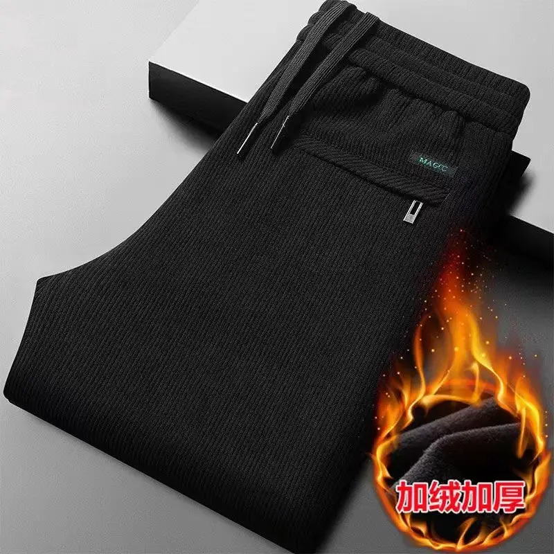 2023 Men's Corduroy Pants Black Straight Loose All Season — feature 21