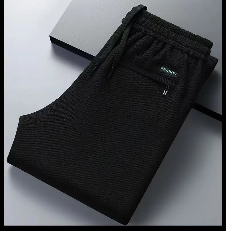 2023 Men's Corduroy Pants Black Straight Loose All Season — feature 31