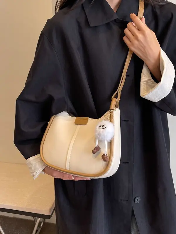 Korean Style Brown Leather Shoulder Bag for Women - Image 11