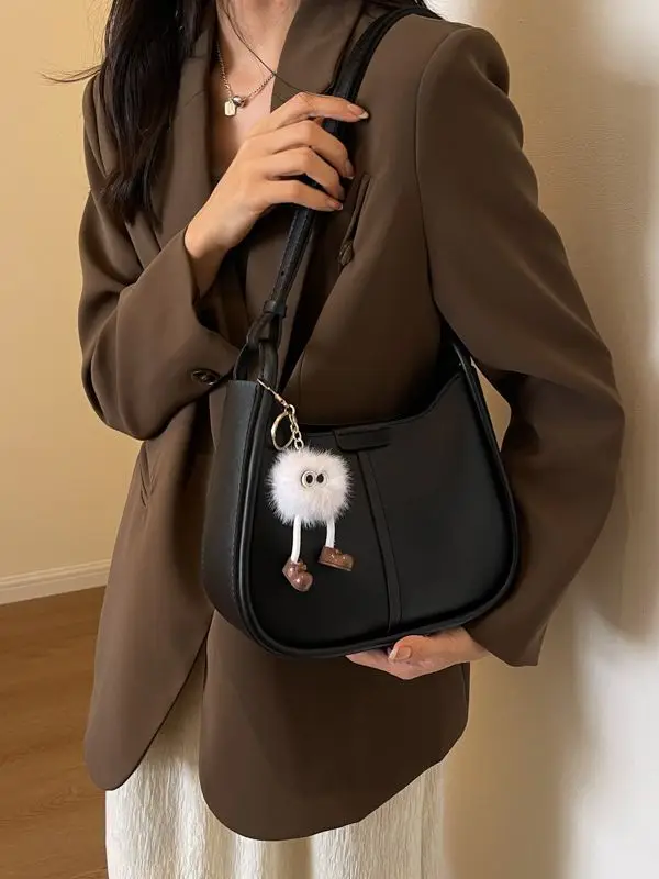 Korean Style Brown Leather Shoulder Bag for Women - Image 12