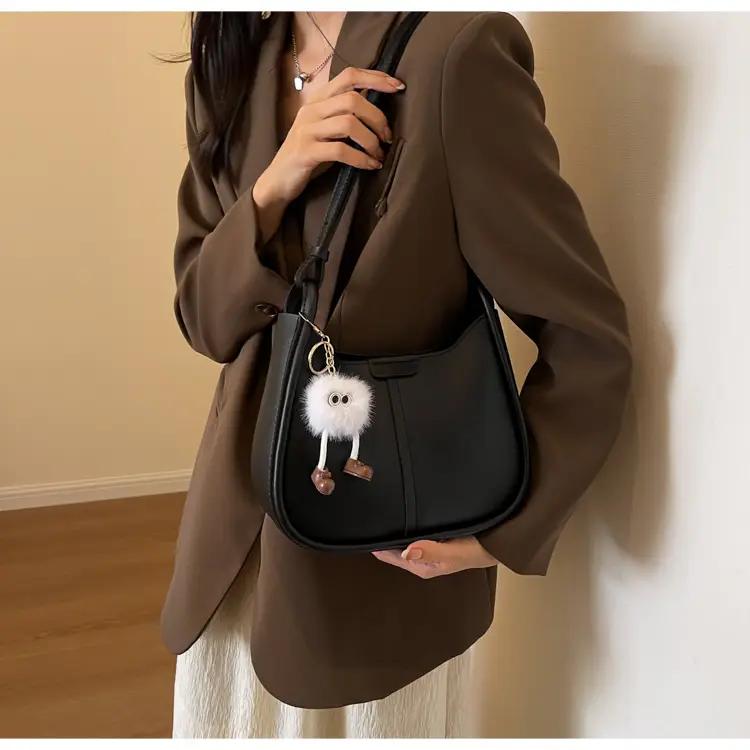 Korean Style Brown Leather Shoulder Bag for Women — feature 19