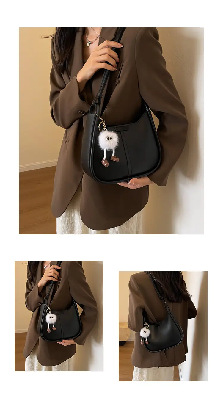 Korean Style Brown Leather Shoulder Bag for Women — feature 20