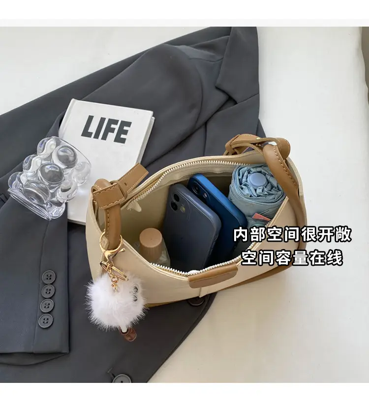 Korean Style Brown Leather Shoulder Bag for Women — feature 7