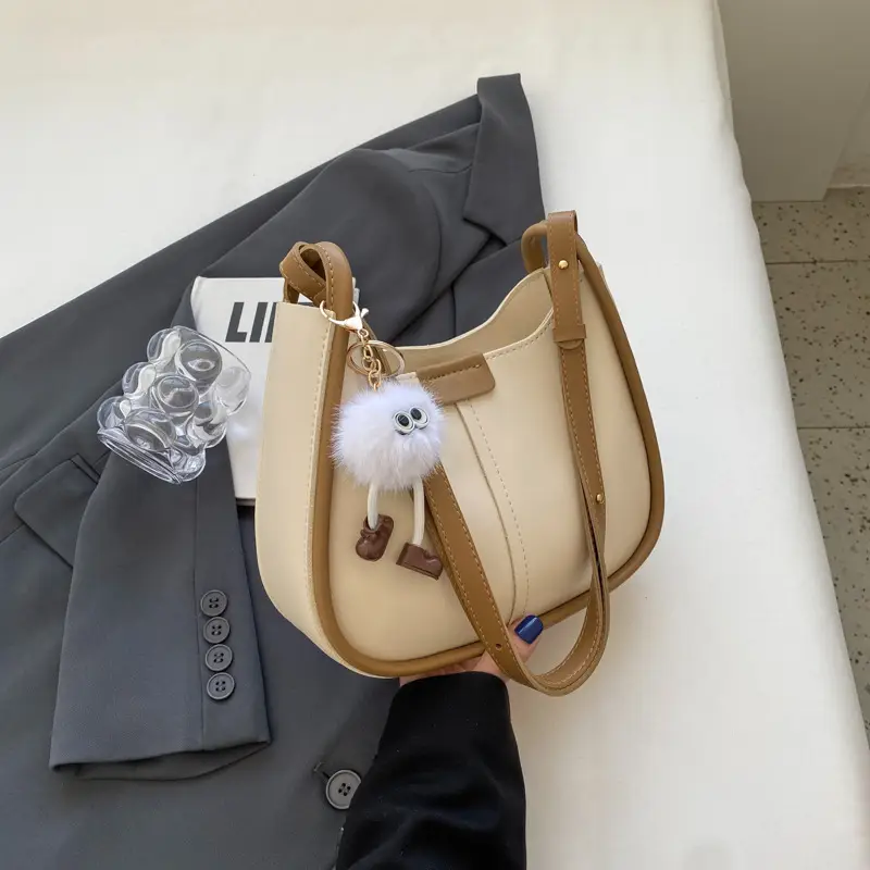 Korean Style Brown Leather Shoulder Bag for Women - Image 4