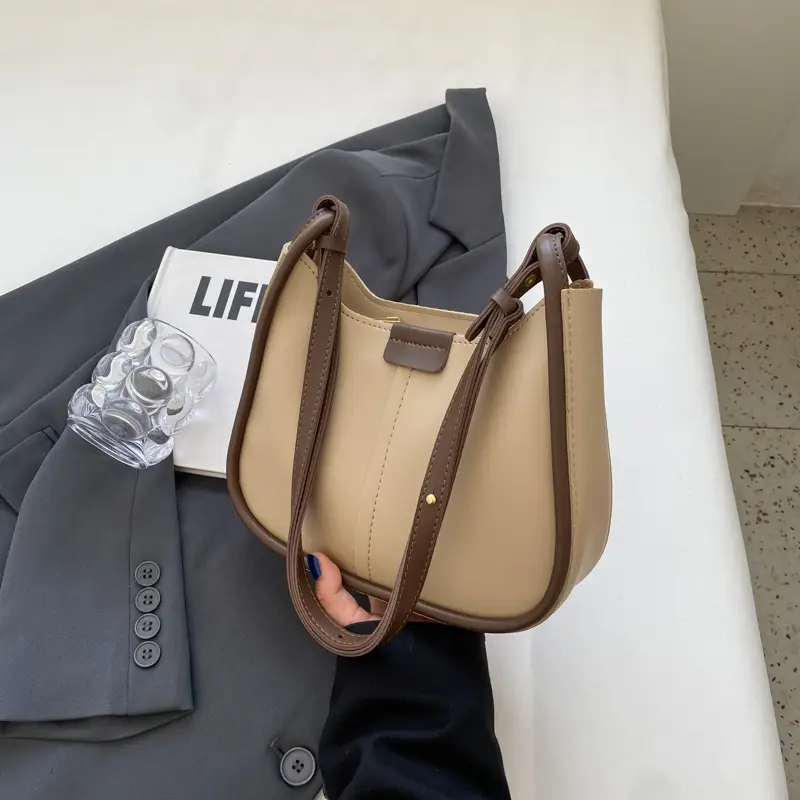 Korean Style Brown Leather Shoulder Bag for Women - Image 7