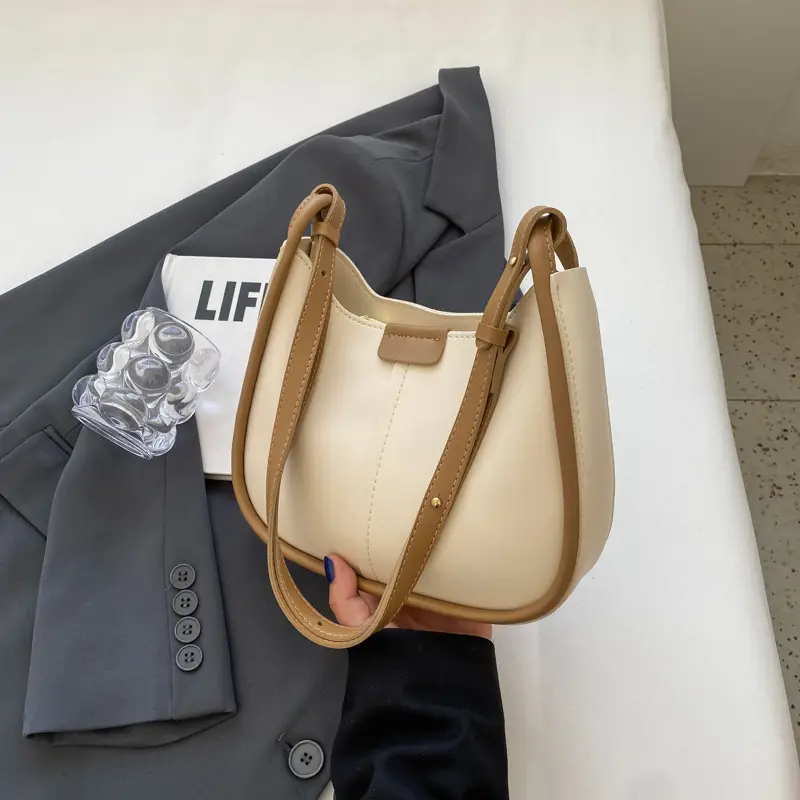 Korean Style Brown Leather Shoulder Bag for Women - Image 8