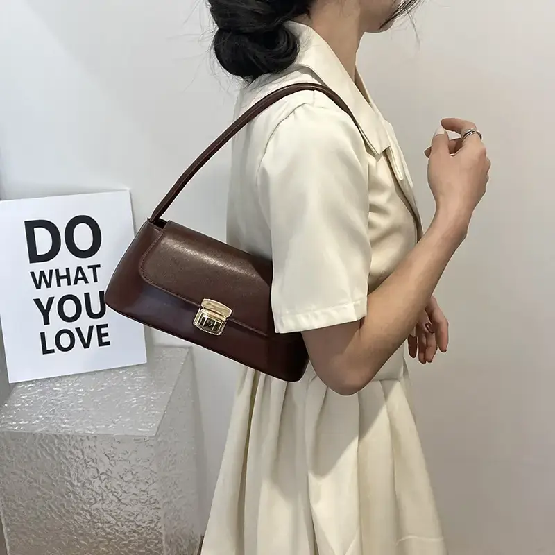 2023 New Brown Leather Handbag for Women