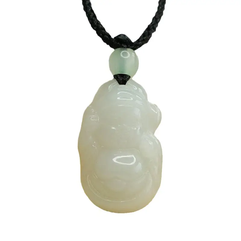 Natural Burmese Jade Little God Pendant Necklace - Image 6