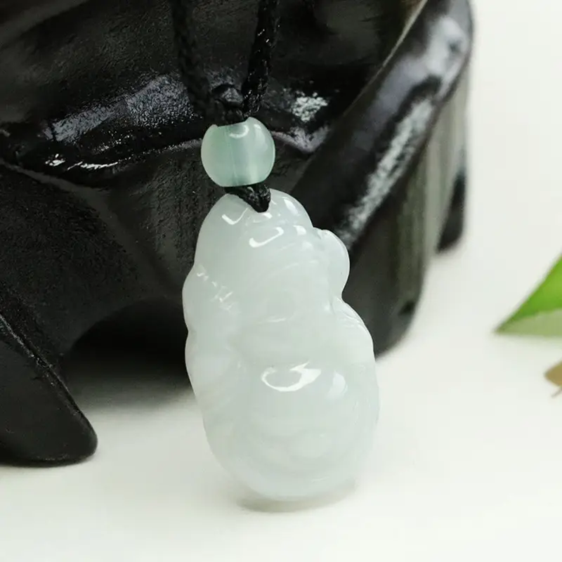 Natural Burmese Jade Little God Pendant Necklace — feature 5