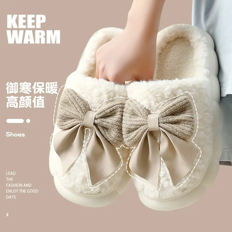 Cotton slippers thick bottom non-slip couple slippers cotton slippers indoor warm home home men's winter cotton slippers women Wholesale