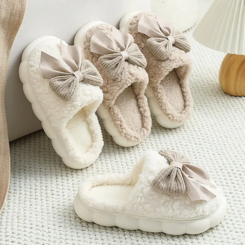 Cotton slippers thick bottom non-slip couple slippers cotton slippers indoor warm home home men's winter cotton slippers women Wholesale