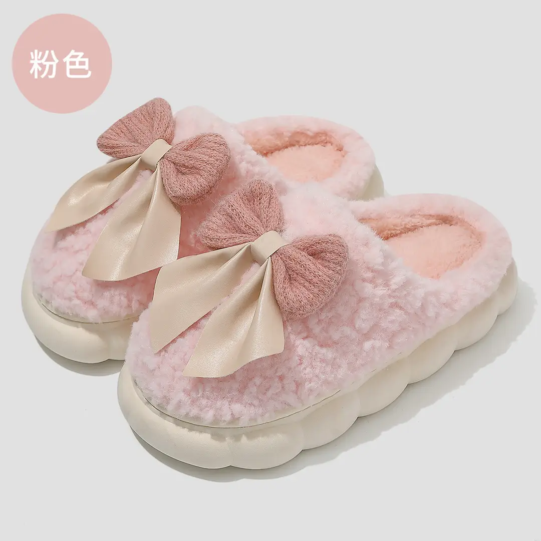 Cotton slippers thick bottom non-slip couple slippers cotton slippers indoor warm home home men's winter cotton slippers women Wholesale