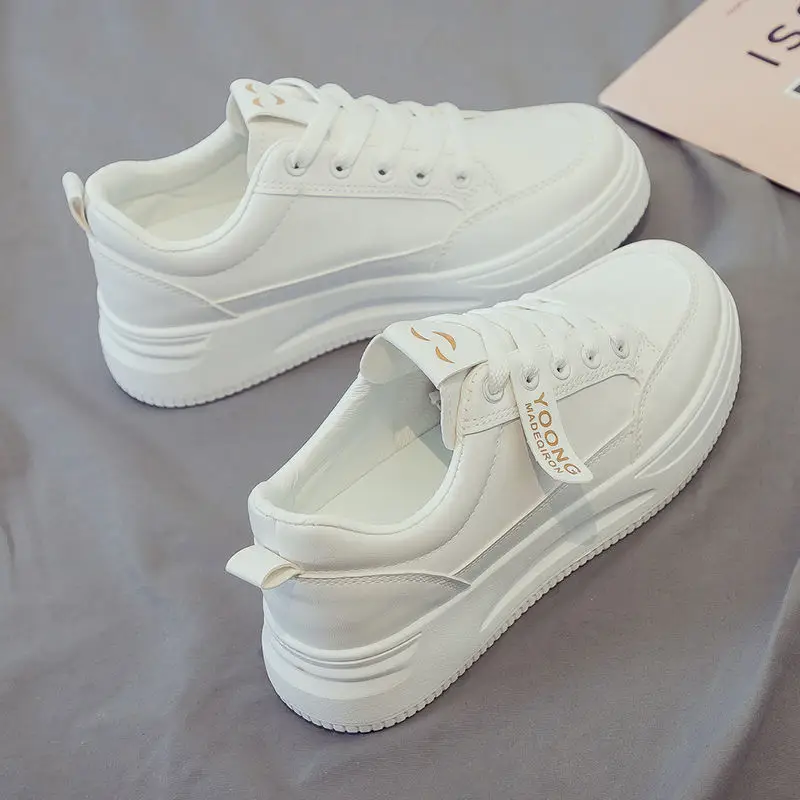 White Women's Thick Casual Shoes 2025