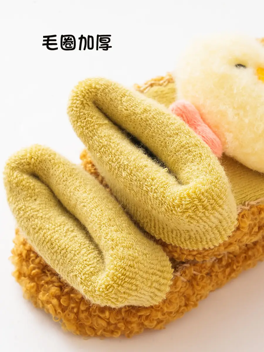 Baby Fleece Floor Socks Green Cartoon Newborn - Image 10