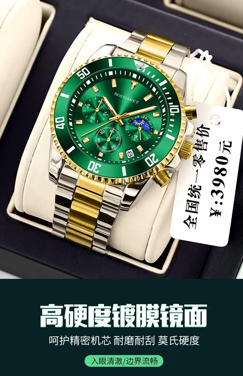 Green Multi-Function Watch for Men Waterproof Luminous — feature 10