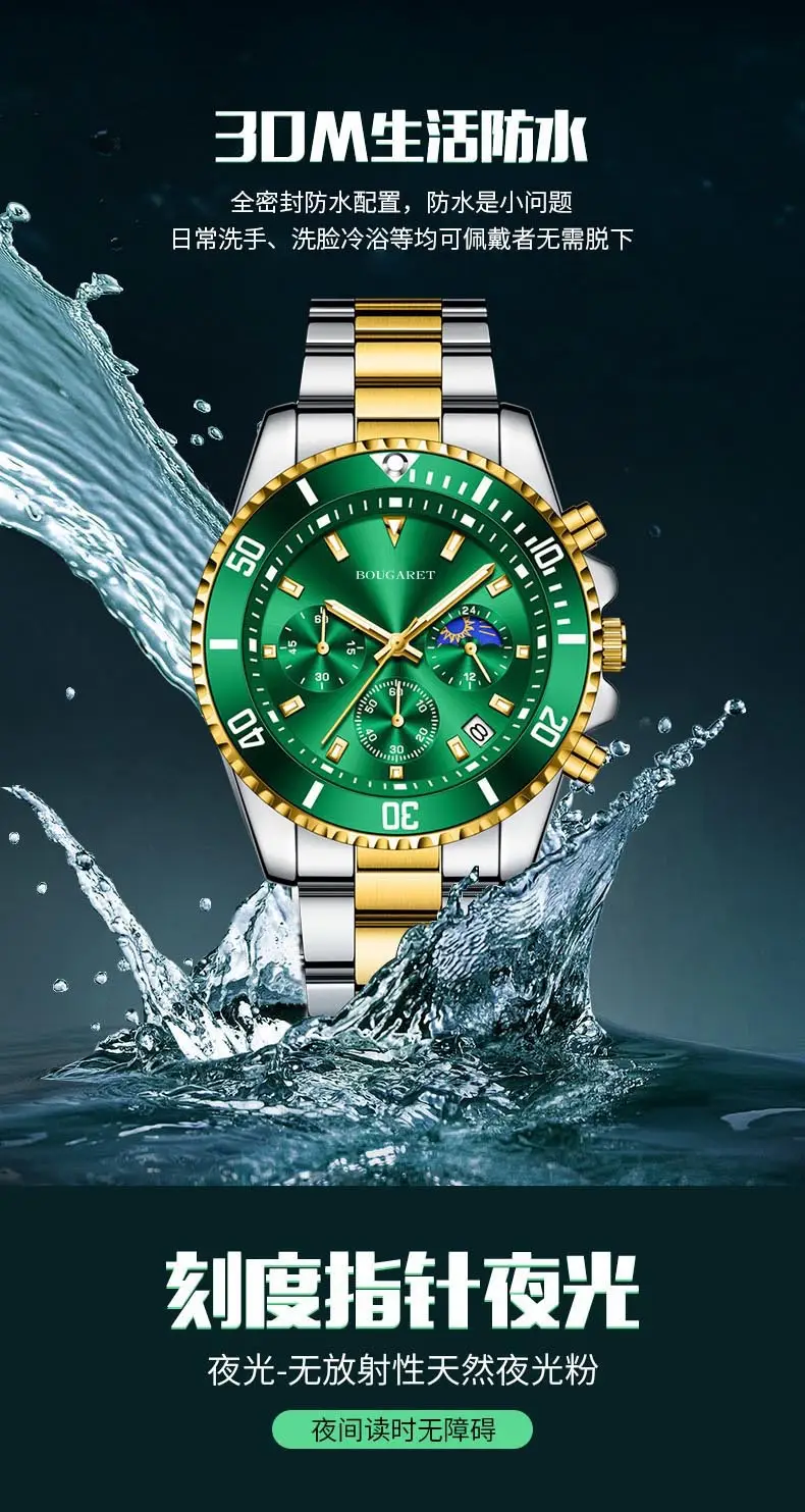 Green Multi-Function Watch for Men Waterproof Luminous — feature 12